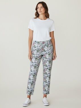 Talbots Tropical Resort print cropped pants Size 4